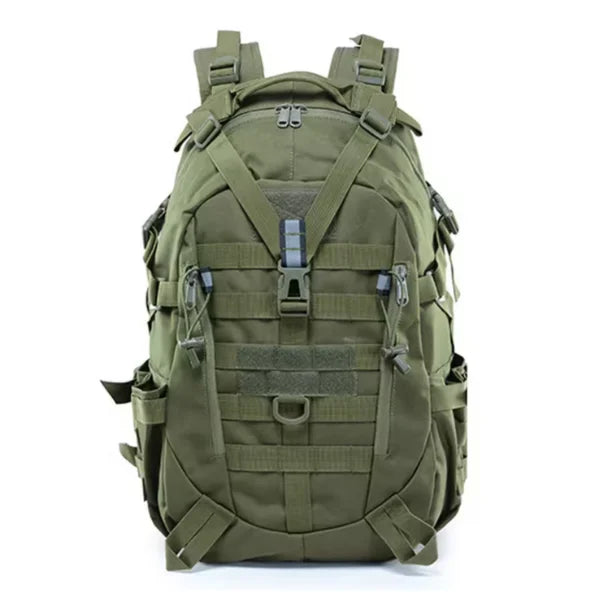 Mochila táctica 30L verde oliva, frontal