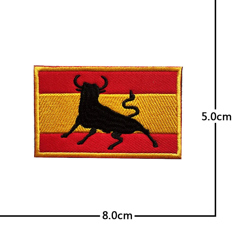 Parche bandera de España con toro