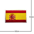 Parche bandera de España, escudo, borde blanco