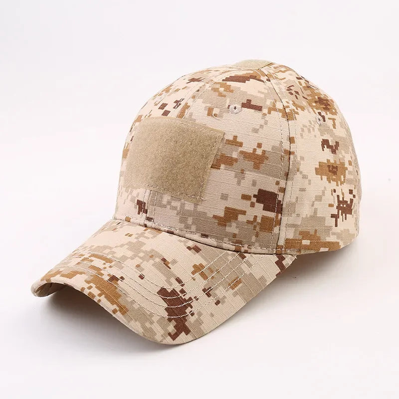 Gorra táctica con velcro digital desierto