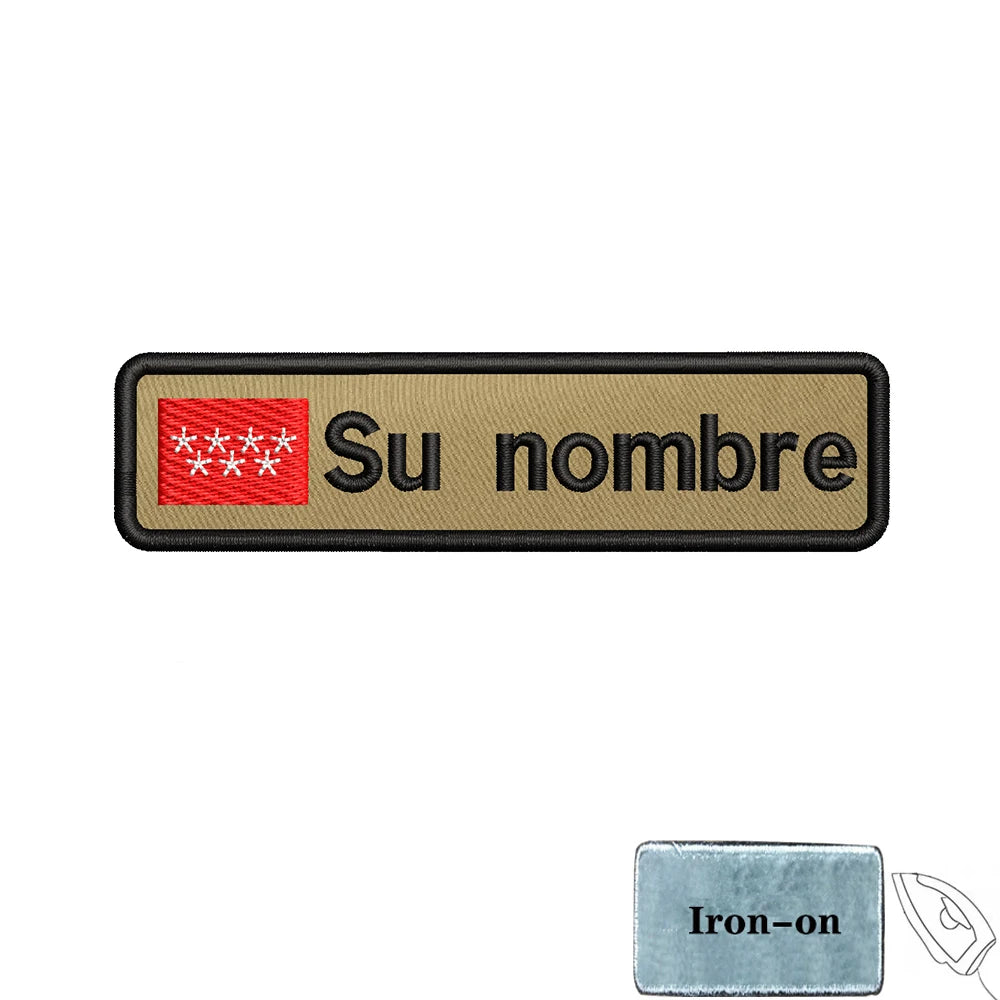 Parche con nombre, bandera Madrid, para planchar