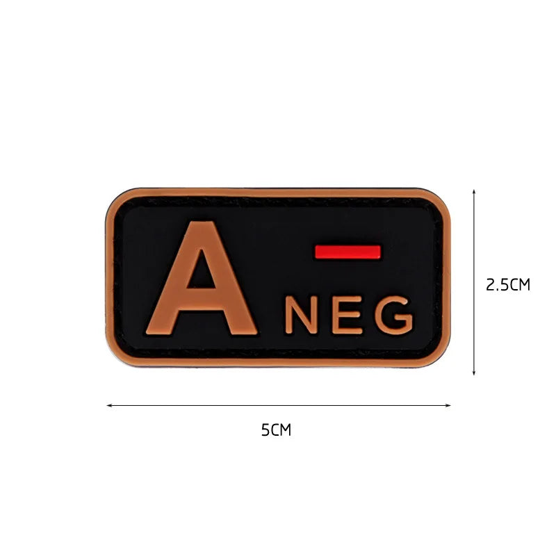 Parche grupo sanguíneo A- coyote