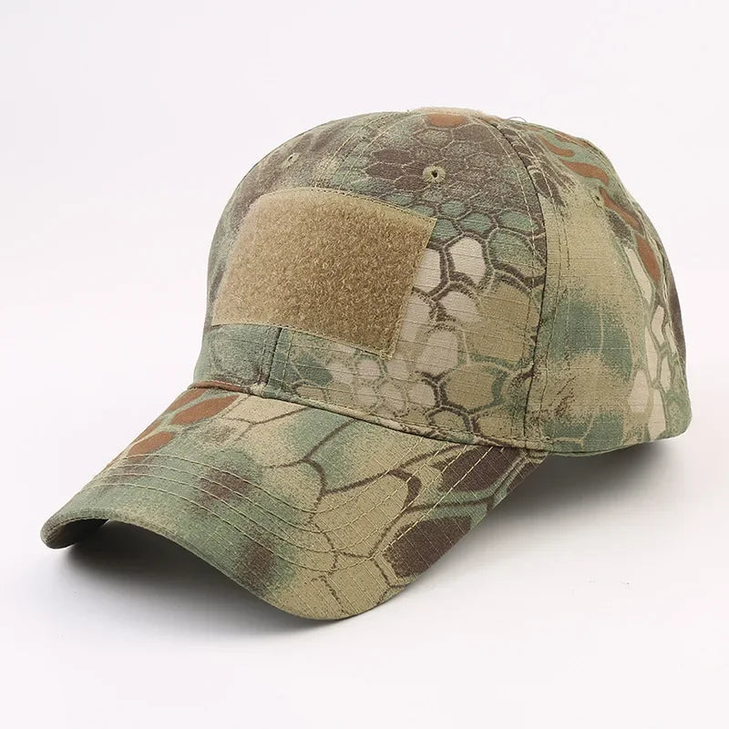 Gorra táctica con velcro pitón verde