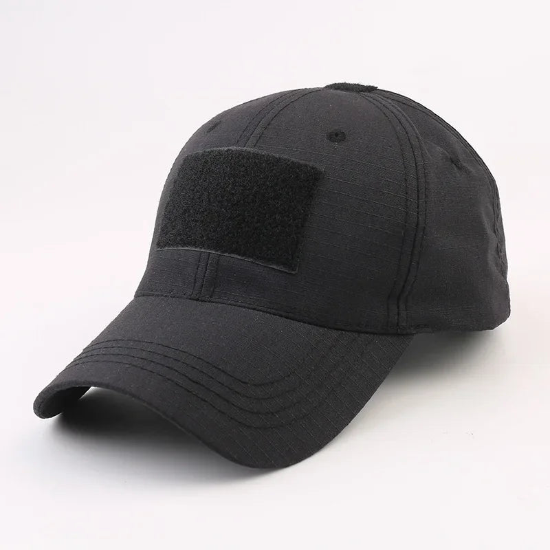 Gorra táctica con velcro negro