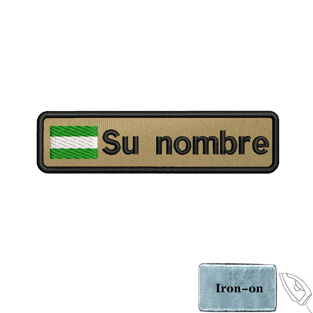 Parche con nombre, bandera Andalucía, para planchar