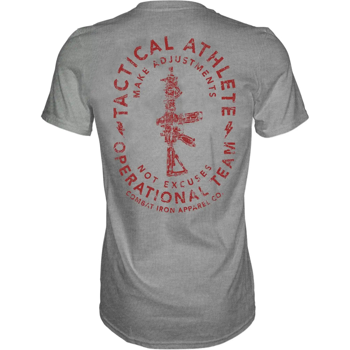Camiseta Tactical Athlete gris, espalda