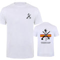 Camiseta Legión Española blanca, delante y detrás