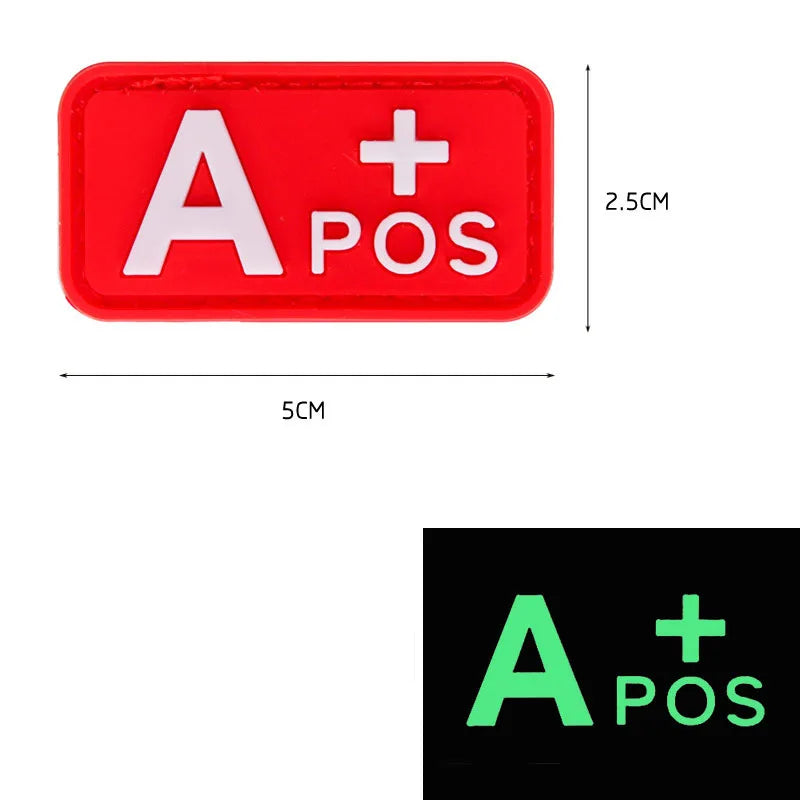 Parche grupo sanguíneo A+ rojo