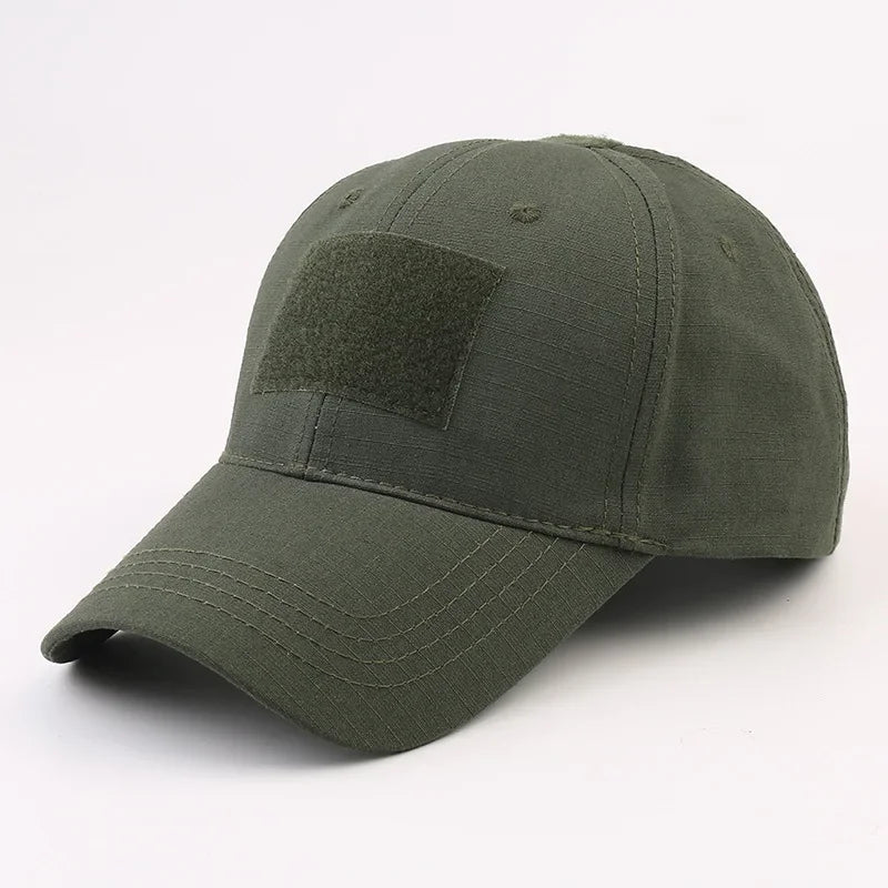 Gorra táctica con velcro verde oliva