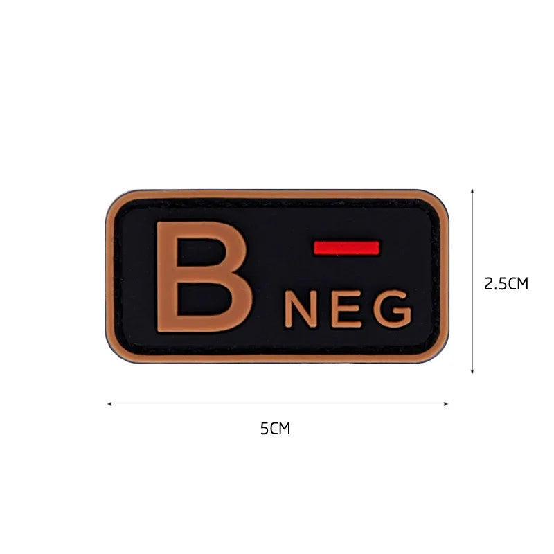 Parche grupo sanguíneo B- coyote