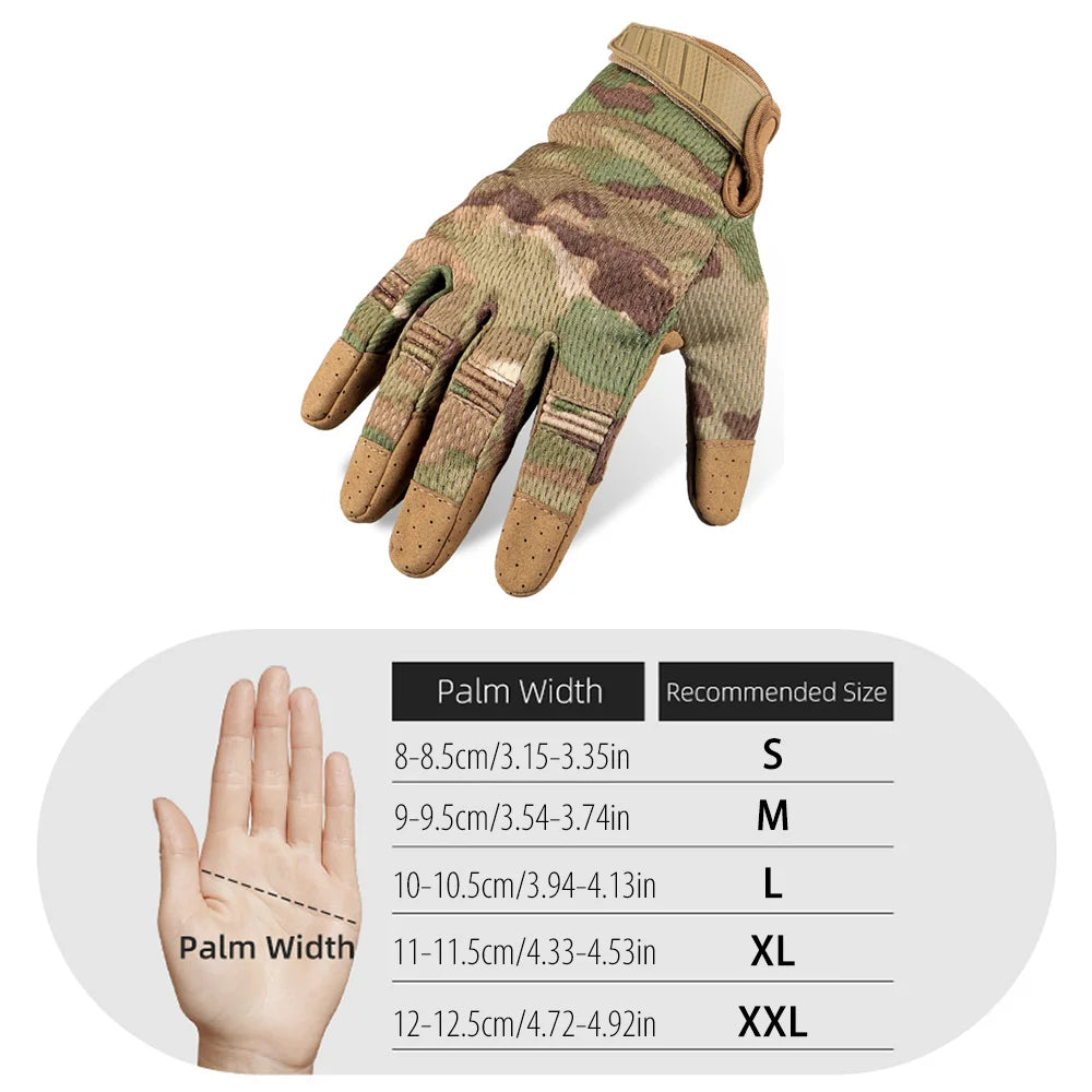 Guía de tallas de los guantes tácticos