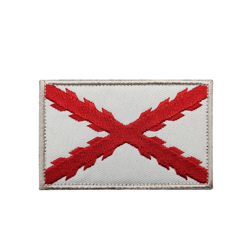 Parche Cruz de Borgoña bordado blanco
