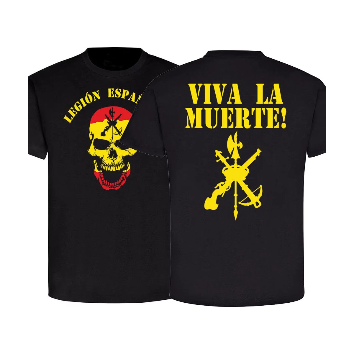 Camiseta Legión Viva la Muerte delante y detrás