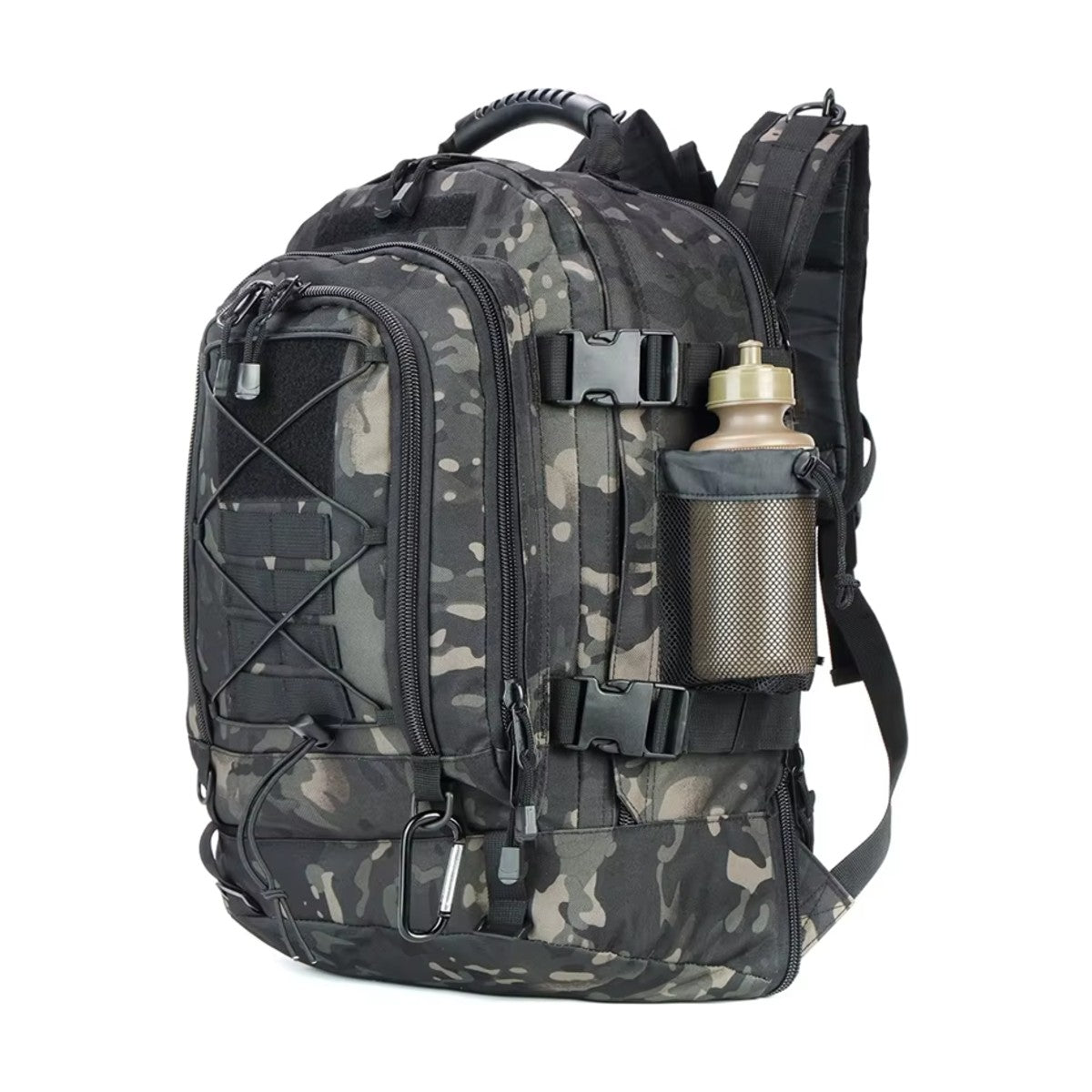 Mochila Táctica 60L Molle camuflaje negro