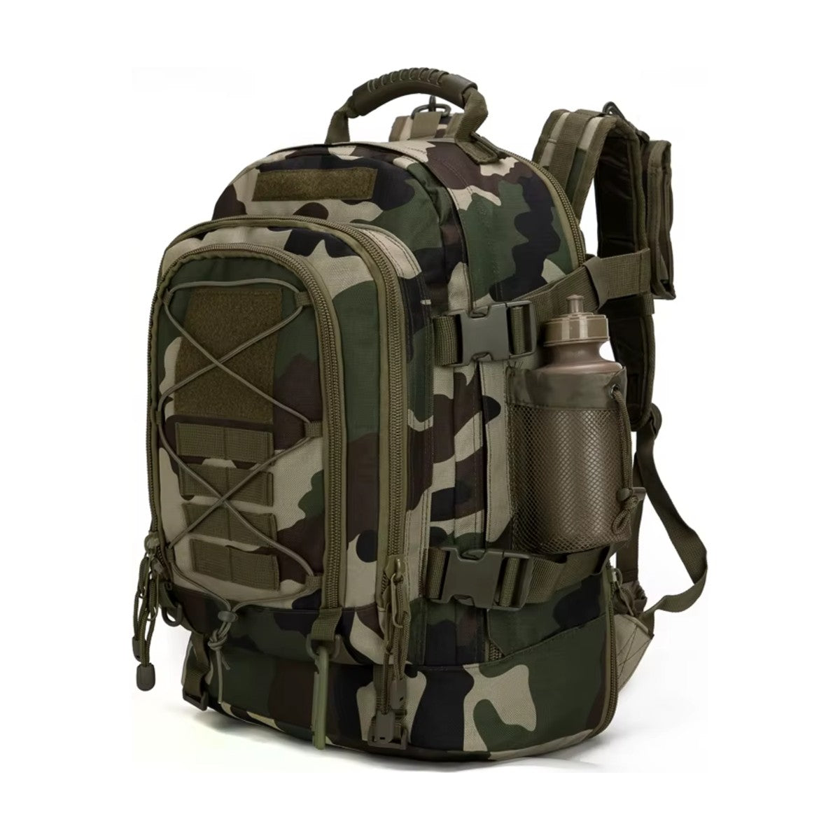 Mochila Táctica 60L Molle camuflaje woodland