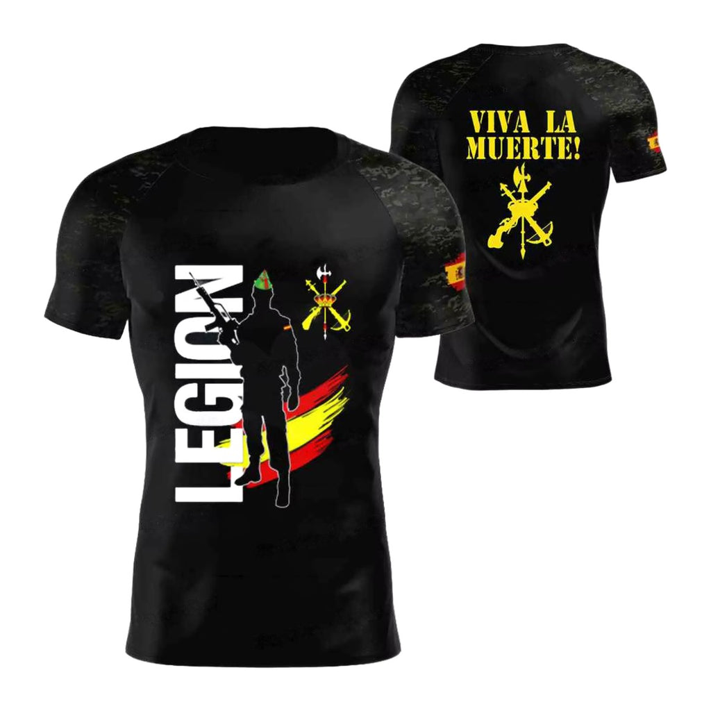 Camiseta Técnica Legión Bandera negra vertical